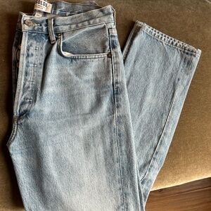 Agolde Riley High Rise Straight Crop Jeans in Renewal